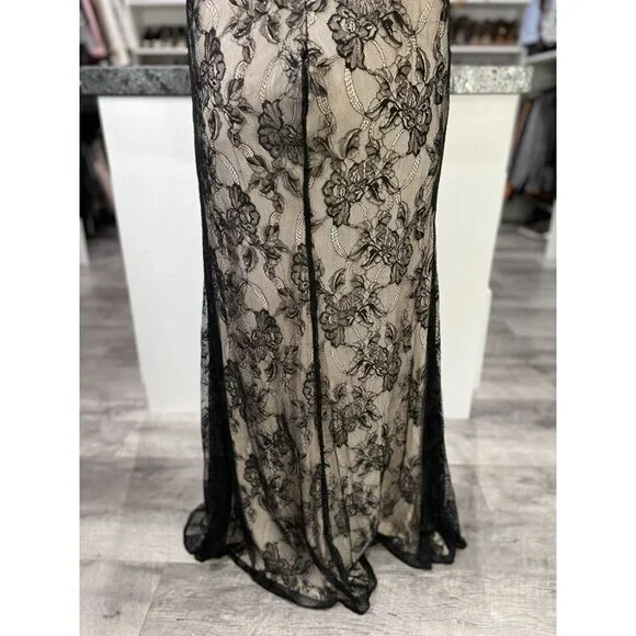 Faviana Black Lace Strapless Elegant Formal Gown $398 - Picture 9 of 11